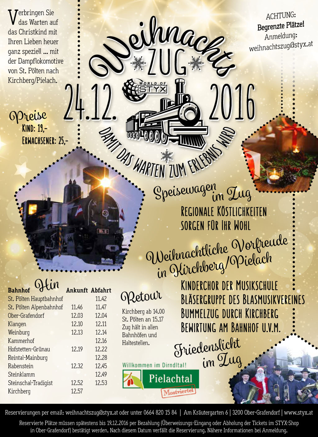 Weihnachtszug am 24.12.2016